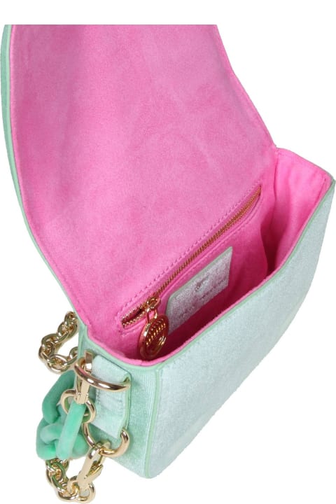 Chiara Ferragni Eyelike Bag In Mint Color Velvet | italist