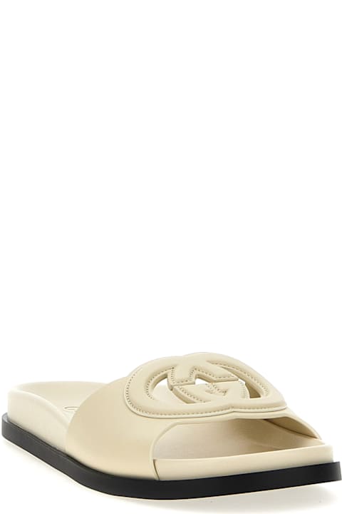 Sandals for Women Gucci Logo Cut Out Slides