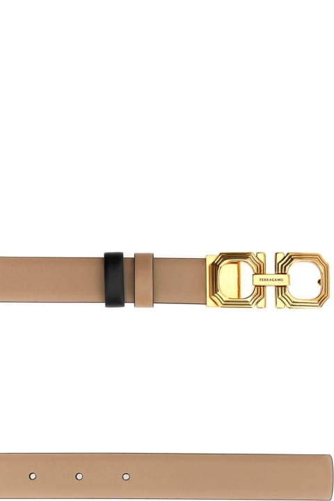 Ferragamo Belts for Women Ferragamo Cappuccino Leather Reversible Belt