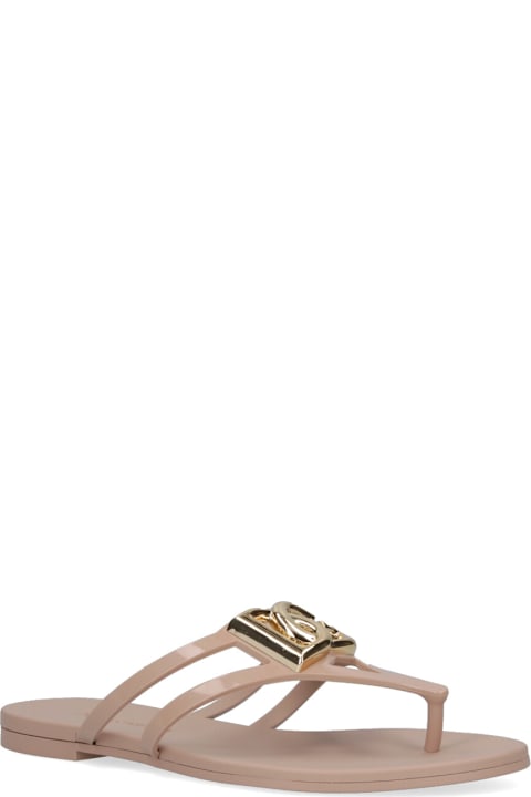 Dolce & Gabbana 'dg' Thong Sandals