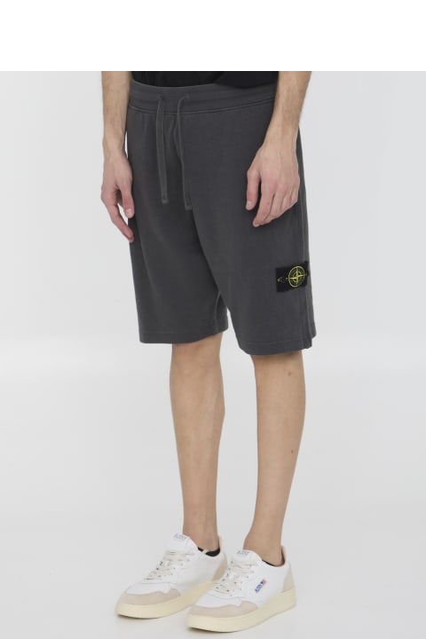 Stone Island Pants for Men Stone Island Cotton Bermuda Shorts