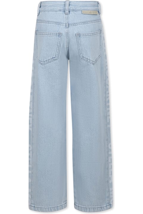 Stella McCartney Kids ملابس تحتية لـ أولاد Stella McCartney Kids Light Blue Jeans For Boy With White Logo