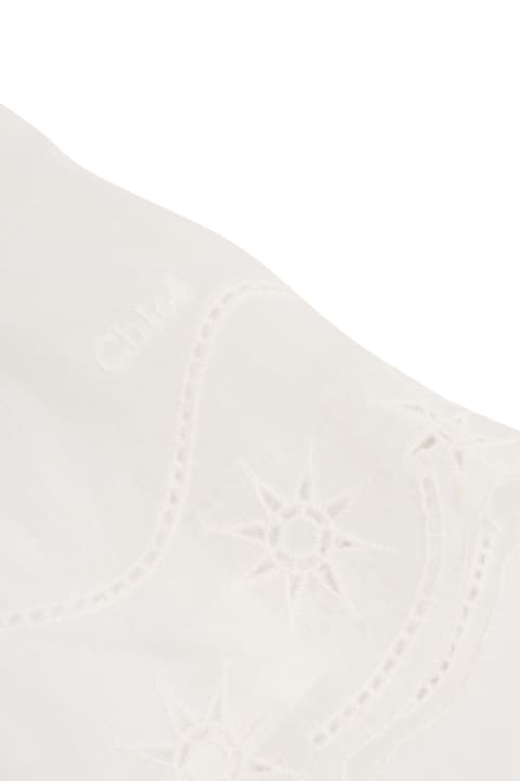 Homeware Chloé Off-white Short-sleeved Dress And Culotte Set