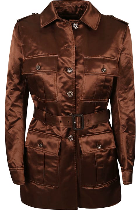 ウィメンズ Tom Fordのコート＆ジャケット Tom Ford Cotton Blend Lustrous Duchess Jacket
