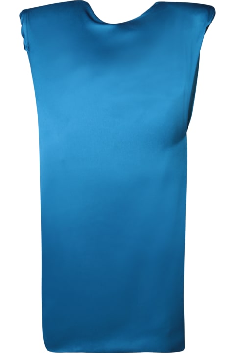 Rev Clothing for Women Rev Ayla Shoulder Pad Blue Dress By Rev
