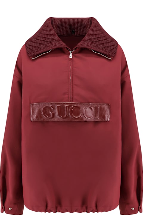 Fashion for Women Gucci Gucci Rosso Ancora Technical Gabardine Jacket