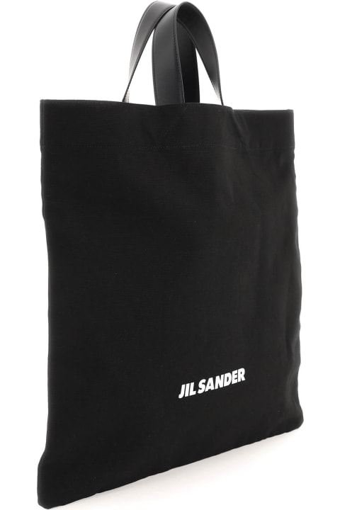 【関税&送料込】Jil Sander Black Canvas Shopping Bag Jil Sander Black Canvas Shopping Bag | italist