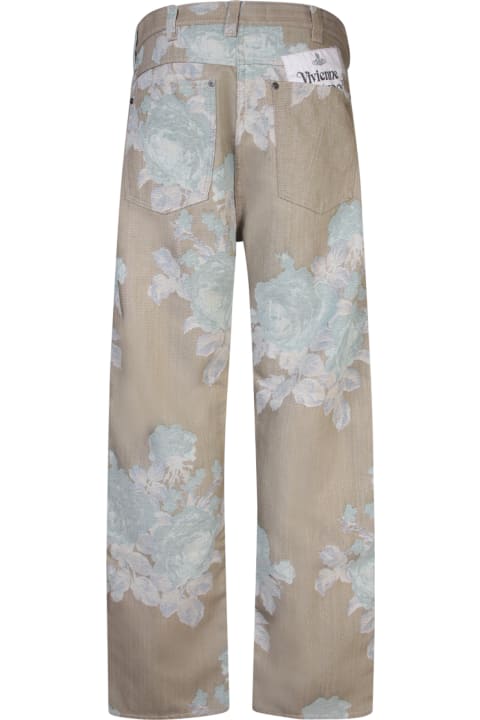 Fashion for Women Vivienne Westwood Ranch Roses Beige/light Blue Jeans