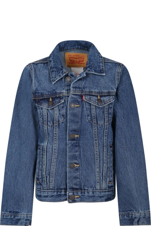 Homeware Levi's Blue Denim Jacket For Boy With Logo