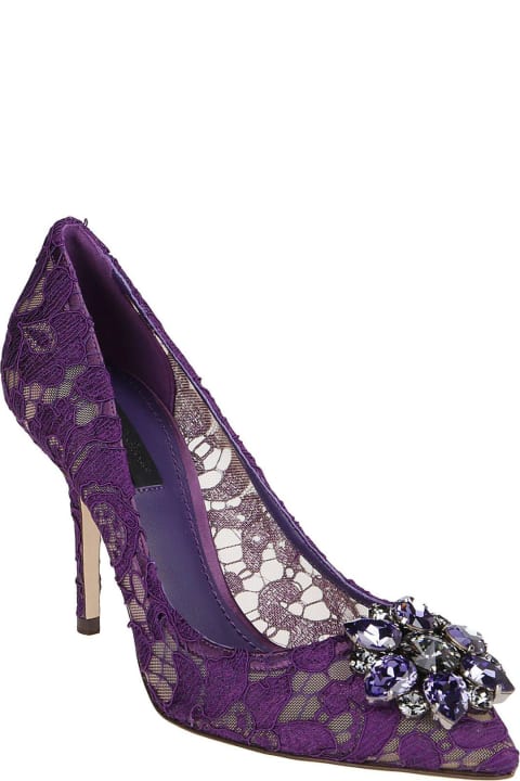High-Heeled Shoes for Women Dolce & Gabbana Taormina Lace Embellished Pumps