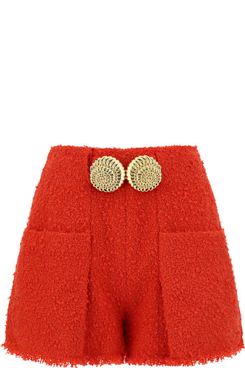 Pants & Shorts for Women Balmain 2 Pkts Btn Escargot Belted Tweed Shorts