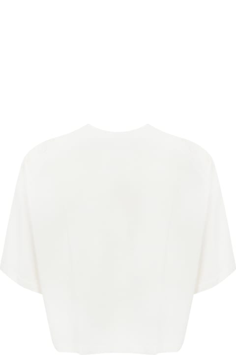 Homeware Elisabetta Franchi Cropped T-shirt With Embroidery