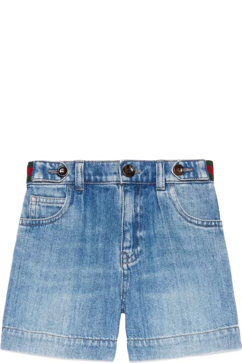 Bottoms for Girls Gucci Gucci Kids Shorts Blue