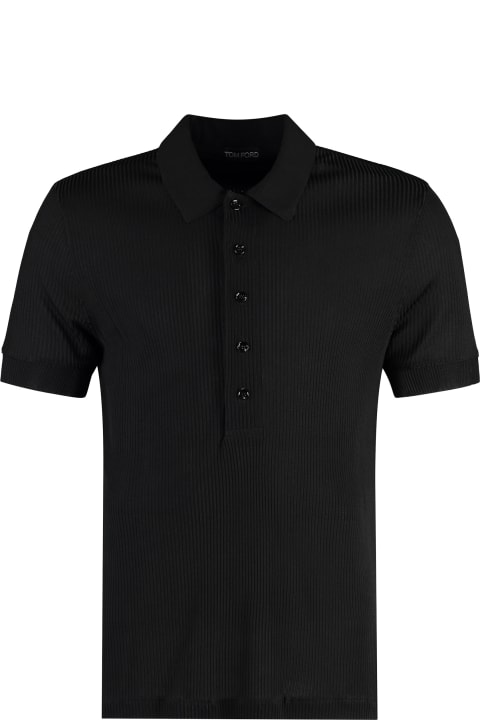 Tom Ford Topwear for Men Tom Ford Ribbed Knit Polo Shirt