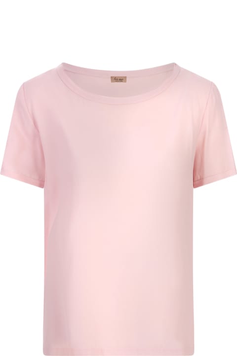 Her Shirt Topwear for Women Her Shirt Pink Silk T-shirt