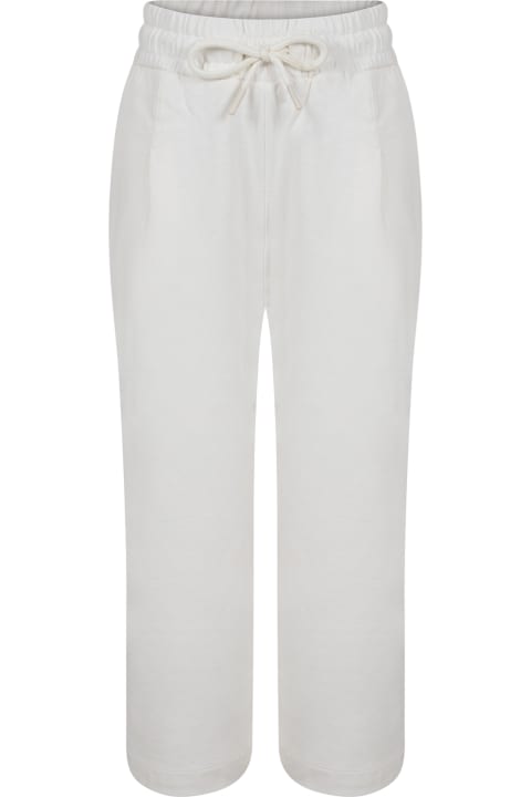 Bottoms for Boys MSGM Ivory Trousers For Girl With Logo
