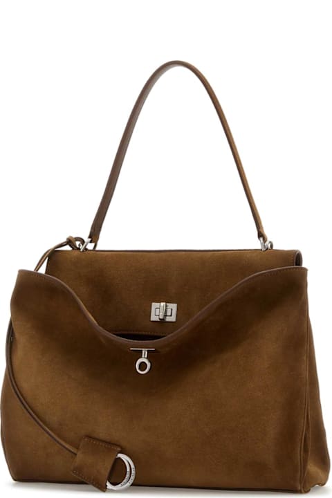 Homeware Balenciaga Brown Suede Medium Rodeo Handbag