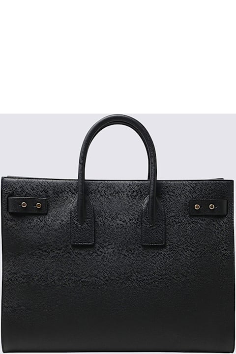 Homeware Saint Laurent Black Leather Sac De Jour Top Handle Abg