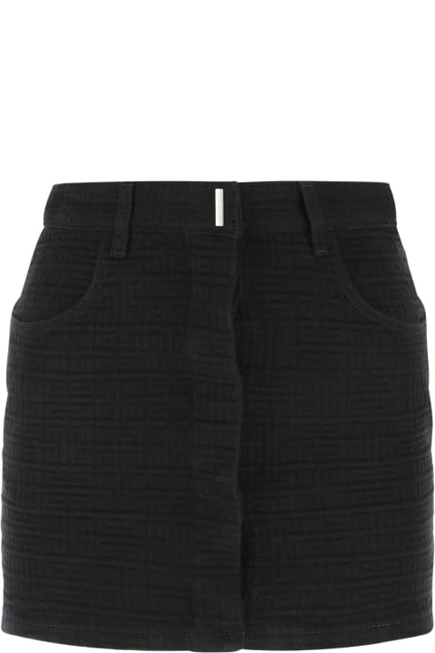 Givenchy Women Givenchy Black Denim Mini Skirt