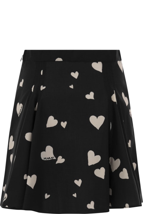 Marni for Women Marni Skirt With Heart Motif
