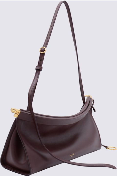 Alaia Red Leather East West Medium Crossbody Bag