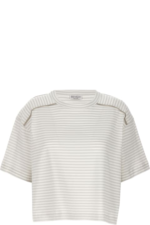 Topwear for Women Brunello Cucinelli Striped T-shirt