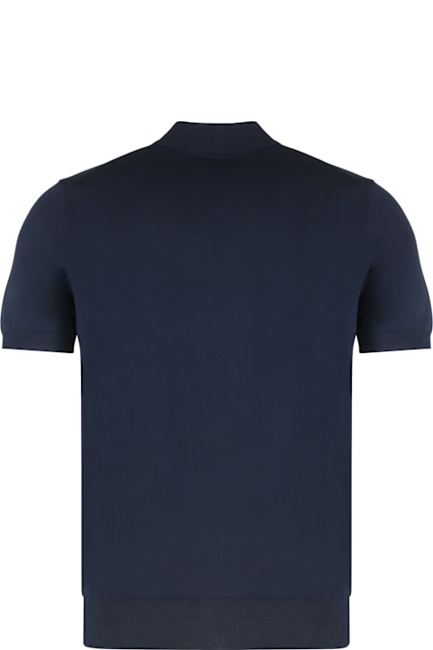 Canali Topwear for Men Canali Knitted Cotton Polo Shirt