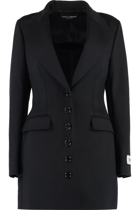 Dolce & Gabbana Coats & Jackets for Women Dolce & Gabbana Turlington Single-breasted Technical Jersey Blazer