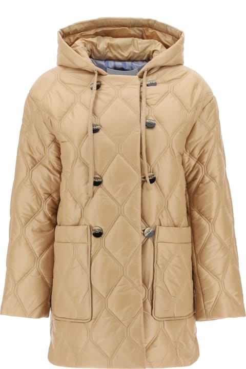 Ganni Coats & Jackets for Women Ganni Hooded Quilted Jacket