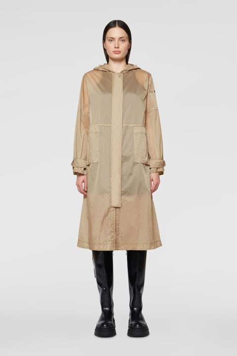 Add Coats & Jackets for Women Add Long Beige Parka With Hood