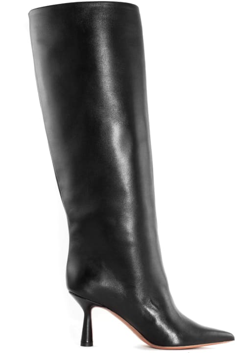 Aldo Castagna Shoes for Women Aldo Castagna Black Brushed Leather Samoa Boot