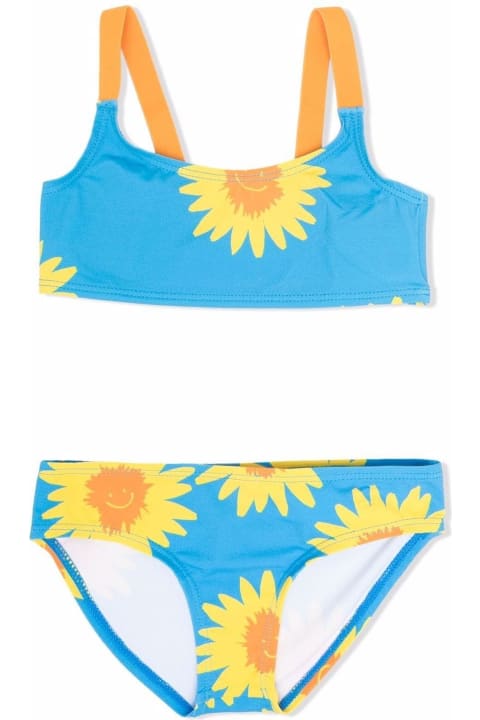 Blue Polyester Swimsuit
