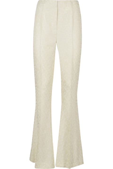 Patchwork Jacquard Flared Trousers