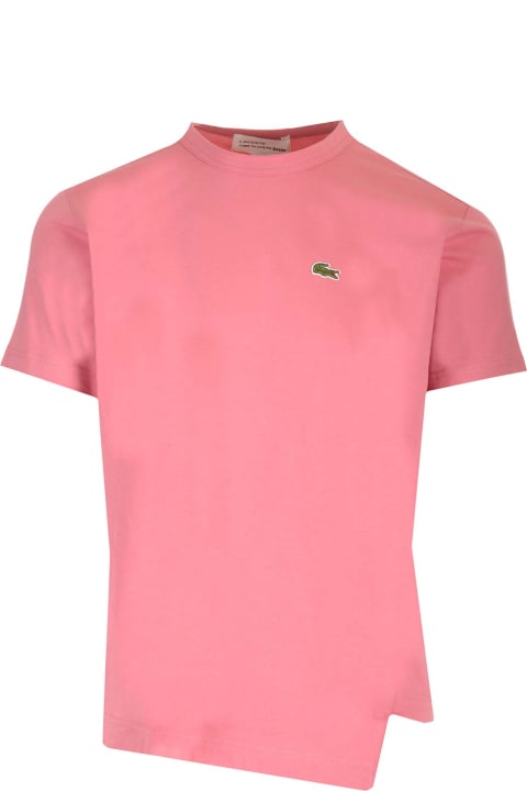 Topwear for Men Comme des Garçons Pink Asymmetric T-shirt For La Coste