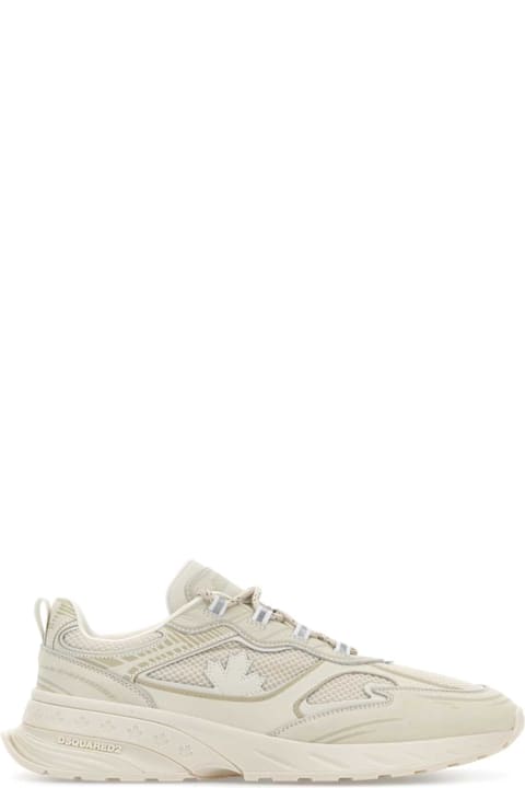 Homeware Dsquared2 Chalk Mesh And Leather Sprinter Sneakers