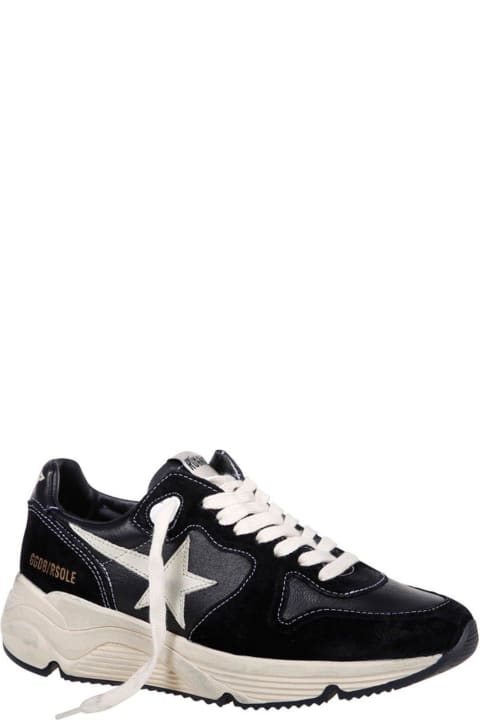 Golden Goose Sale for Women Golden Goose Running Sneakers In Black Suede And Leather