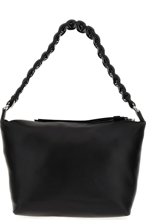 Kara Bags for Women Kara Black Nappa Leather Lattice Shoulder Bag