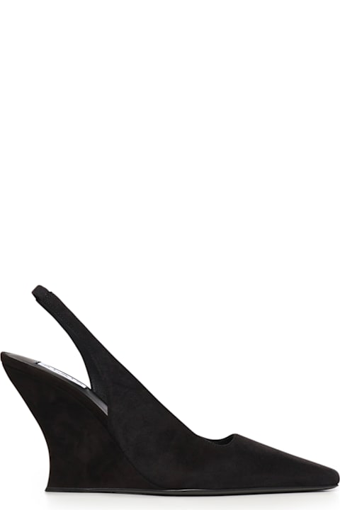 Alaia Wave Suede Slingback