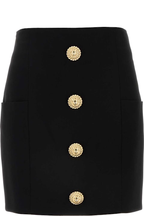 Balmain Skirts for Women Balmain Black Crepe Mini Skirt