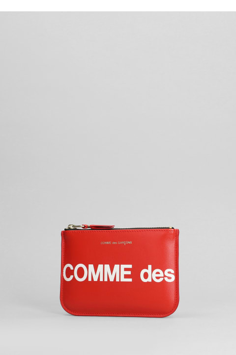 ウィメンズ Comme des Garçons Walletの財布 Comme des Garçons Wallet Wallet In Red Leather
