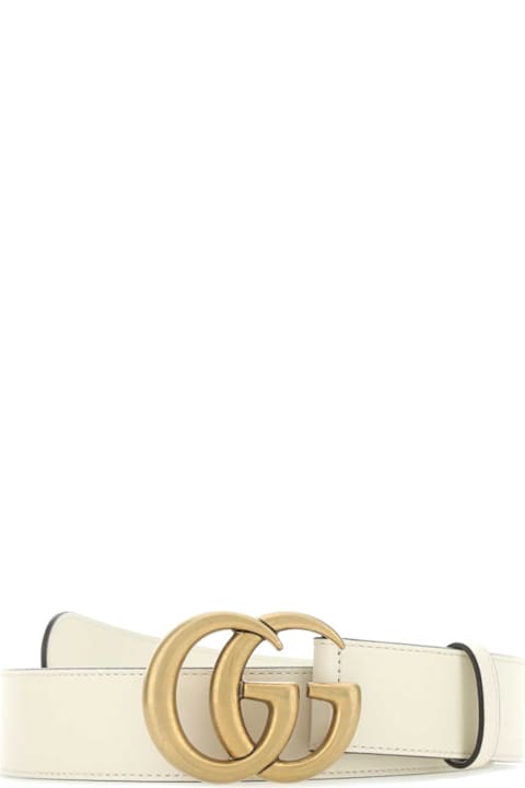 Gucci Ivory Leather Belt