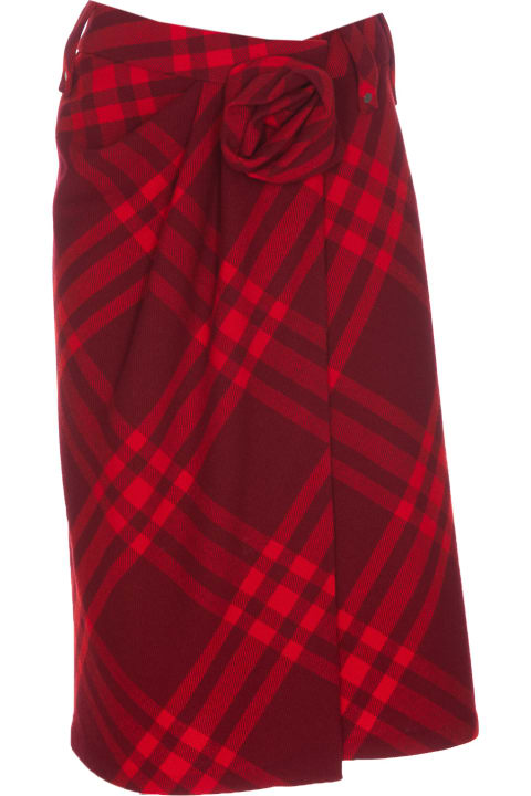 Fashion for Women Burberry Check Wool Skirt