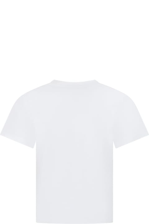 Stella McCartney for Kids Stella McCartney White T-shirt For Boy With Shark