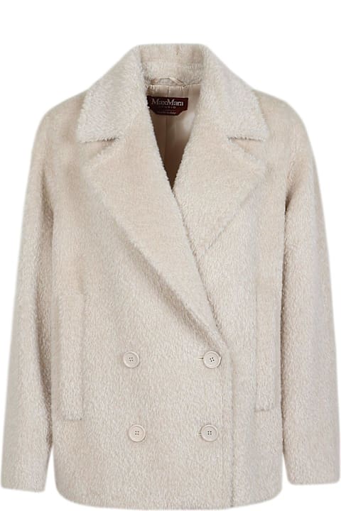 Coats & Jackets for Women Max Mara Studio Double-breasted Long-sleeved Coat