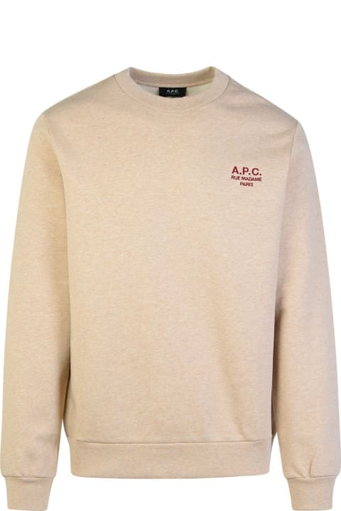 A.P.C. Sweaters for Women A.P.C. 'rue Madame' Beige Cotton Sweatshirt
