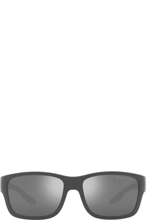 メンズ Prada Linea Rossaのアイウェア Prada Linea Rossa Ps 01ws Grey Rubber Sunglasses