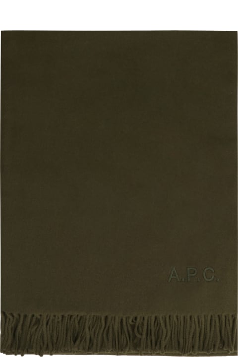 Scarves for Men A.P.C. Alix Wool Scarf With Fringes