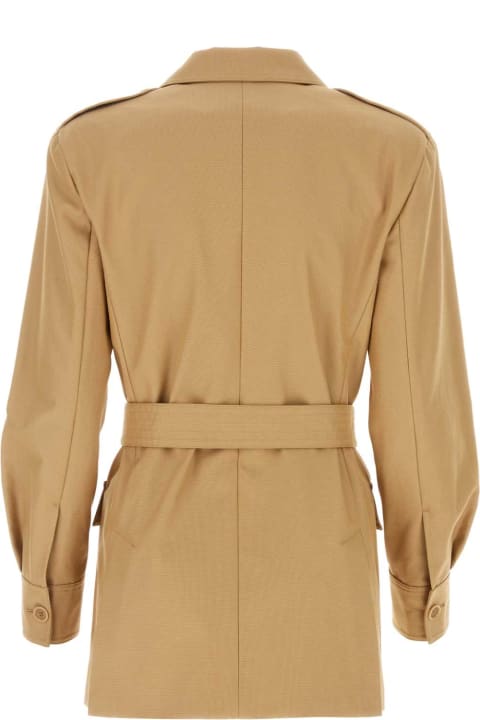 Coats & Jackets for Women Max Mara Camel Cotton Pacos Jacket