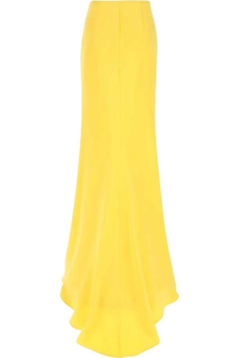 Fashion for Women Valentino Garavani Yellow Crepe Skirt