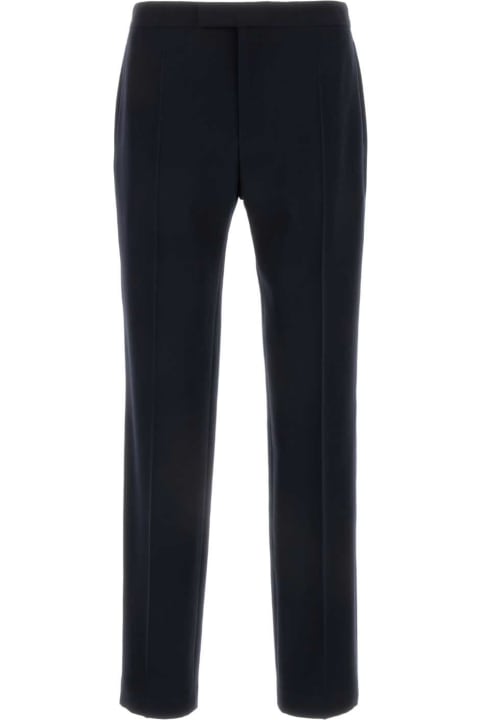 Quiet Luxury for Men The Row Midnight Blue Wool Rivo Pant